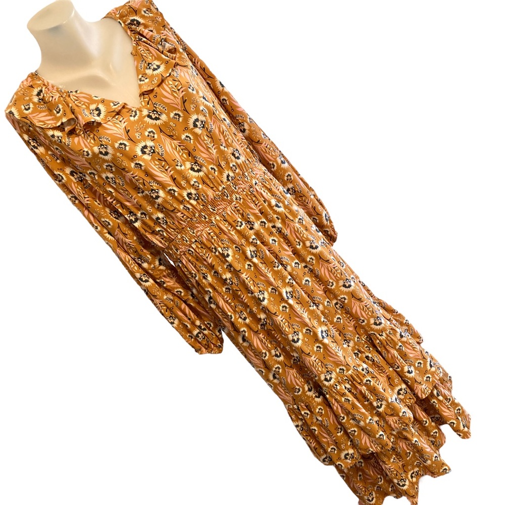 Universal Thread Yellow Ruffle Floral Balloon Lon… - image 5